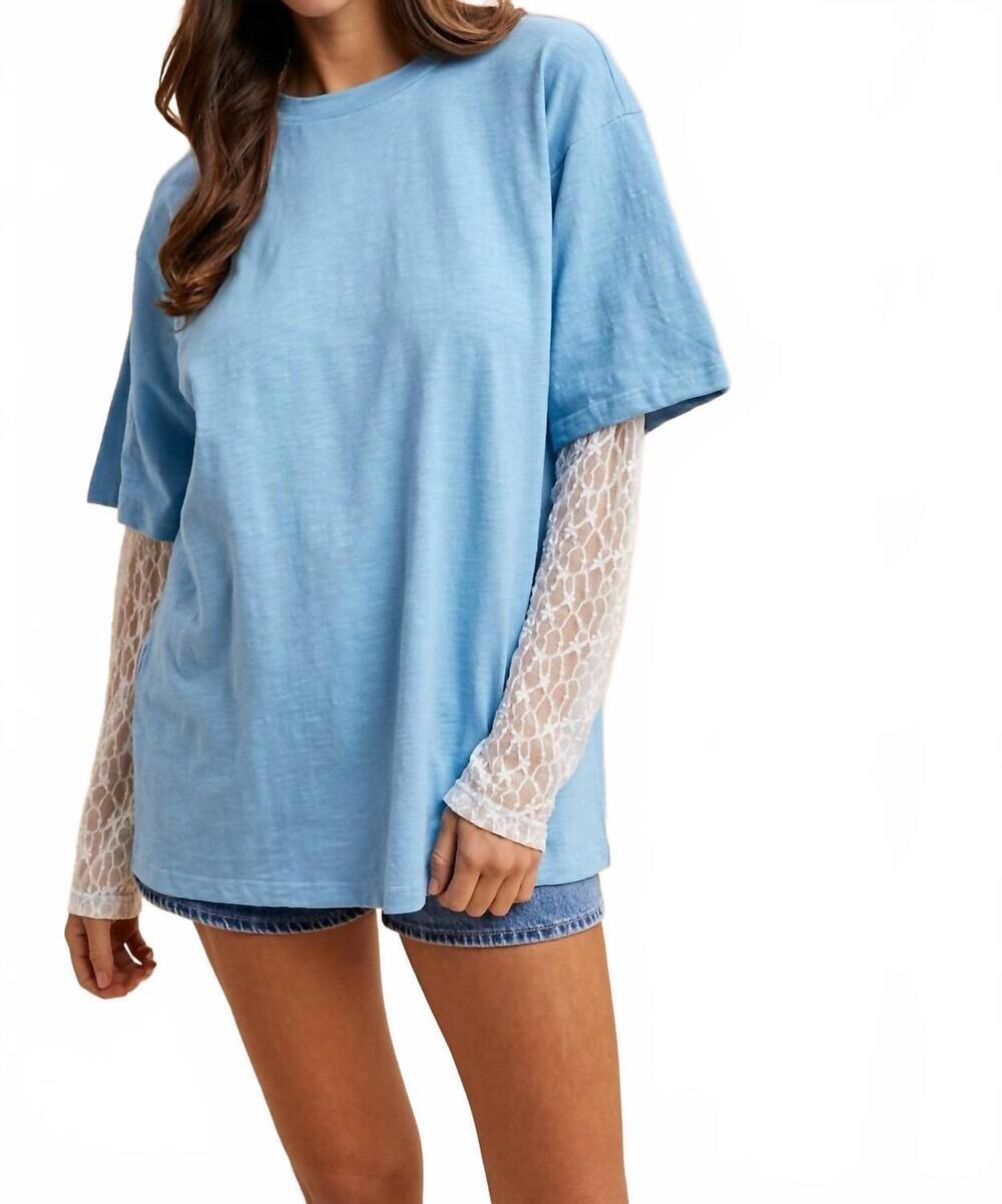 NEW ANNIEWEAR over and done with top in sky blue